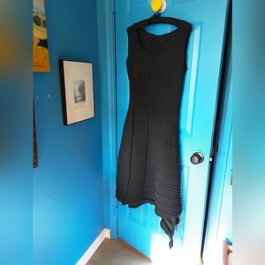 Babette SF Long Handkerchief Hem Black